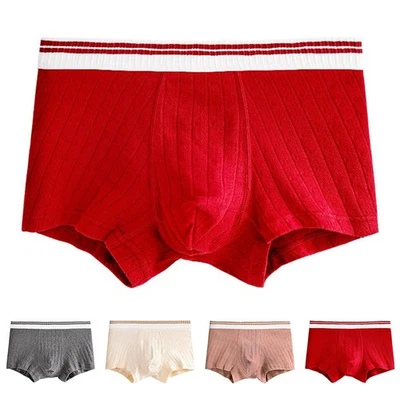 19) Boxer uomo comodo slip sexy slip cotone elastico intimo - Immagine 1 di 4