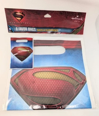 Hallmark DC Superman Hombre de Acero Fiesta de Cumpleaños Favor Bolsas Sacos de Golosinas, 8 ct Foto 1 de 2