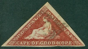 SG 18 Cape of good hope 1863-64. 1d deep carmine-red. Very fine used, full... - Picture 1 of 2