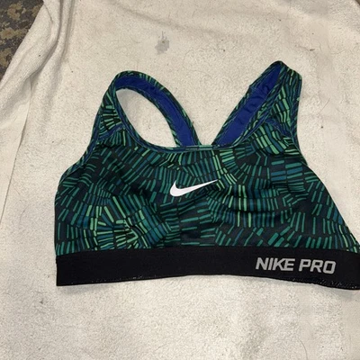 Nike Pro Dri-FIT Sports Bra Women's Classic Tidal Size Small - Image 1 of 2