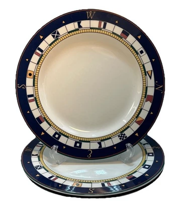 Sango Anchors Aweigh Dinner Plates | 10.75 in | Nautical Flag | 7001 | Set of 3 - Image 1 of 4