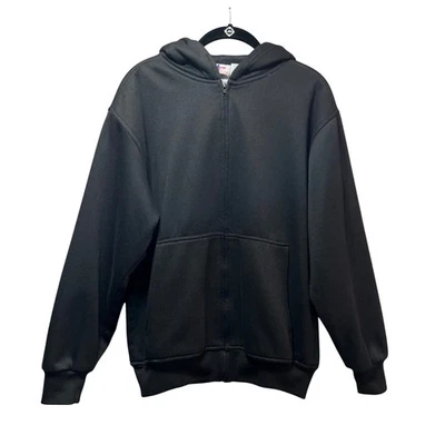 Sudadera con Capucha Athletech Negra con Cremallera Para Hombre M Forrada Térmica Interior Waffle Peso Medio Foto 1 de 4