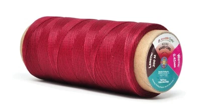 Dark Red Round Waxed Thread for Leather Sewing - 219 Yds 200M 0.45mm Polyeste... - Image 1 of 4