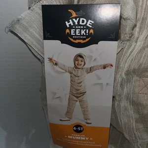 Hyde & Eek, Disfraz Mono con Capucha Momia Niños, Talla 4T-5T Nuevo - Imagen 1 de 5