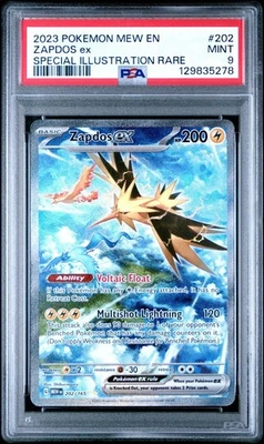 Zapdos ex 2023 SV151 Special Illustration Rare 202/165 PSA MINT 9 - Image 1 of 4