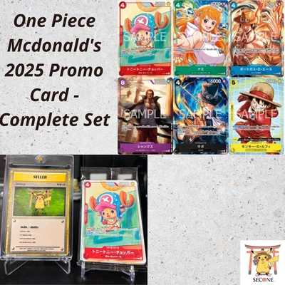 ONE PIECE Card Game Promotion Set 2025 Sealed Mcdonald's Promo 6 piece set - Image 1 of 4