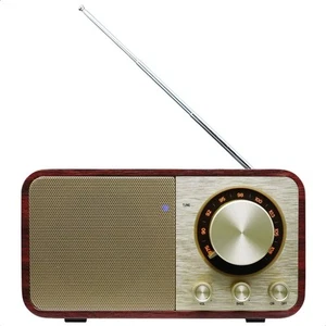 FM Radio with Bluetooth Retro Bluetooth Speaker Vintage Radio with SD/USB Mem... - Picture 1 of 8