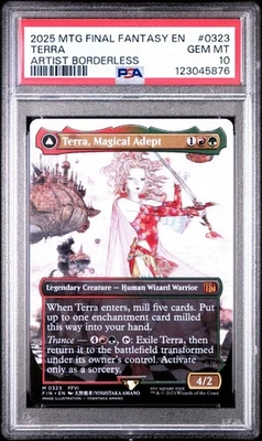 PSA 10 TERRA ARTIST BORDERLESS REG 2025 MAGIC THE GATHERING FINAL FANTASY #0323 - Image 1 of 2