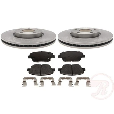 Juego de 2 ruedas de disco de freno y pastillas delanteras 1444CH980460R Raybestos para Kia Optima Foto 1 de 4