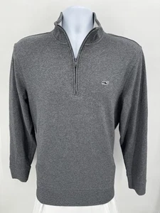 Vineyard Vines Performance Herren Medium 1/4 Zip Sweater Pullover einfarbig grau - Bild 1 von 6
