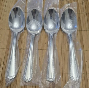 NEU! SET (4) REED & BARTON SURREY 18/10 EDELSTAHL 6 1/4" TEELÖFFEL - Bild 1 von 2