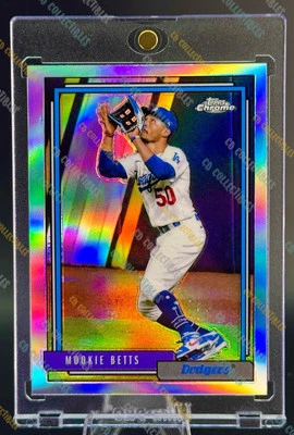 Mookie Betts RARO HOLO REFRACTOR PLATA TARJETA DE INVERSIÓN BOWMAN DODGERS MVP COMO NUEVO Foto 1 de 4