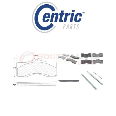 Centric Semi Metallic Brake Pads w Shim for 1968-1969 Chevrolet Camaro 3.8L ca Foto 1 de 4