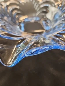 Cambridge Caprice Antique Glass Moonlight Blue Oval Bowl W/Shell Handles - Picture 1 of 7