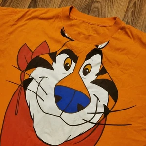 Vintage Tony the Tiger Shirt Adult XL Orange Big Graphic Kelloggs Y2K - Picture 1 of 6