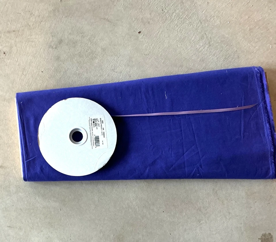 double faced satin poly ribbon 1/4 in 95 yd bolt purple - Image 1 of 1