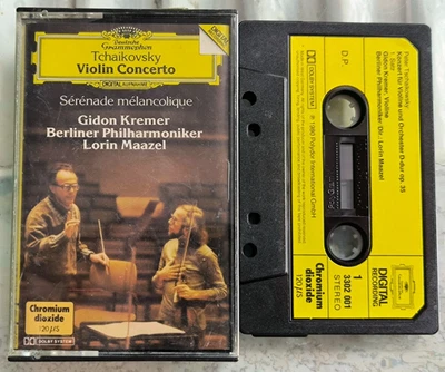 Tchaikovsky - Violin Concerto Kremer Maazel DG West Germany Cassette Paper Label - Image 1 of 3