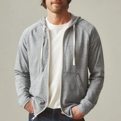 Sudadera con Capucha American Giant Para Hombre Ligera Cremallera Completa Gris Hecha en EE. UU. Talla M Foto 1 de 4