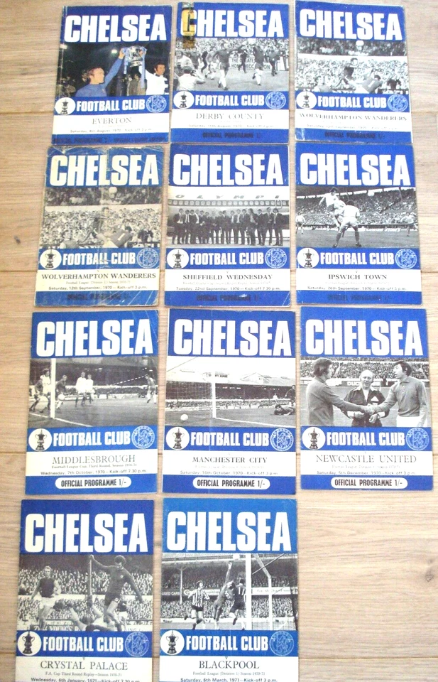 Chelsea F.C. Home Football Programmes 1970/1971 season - Image 1 of 1