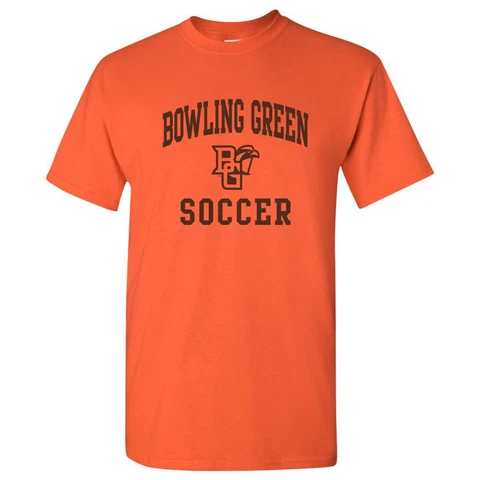Bowling Green State University Falcons Arch Logo Soccer T-Shirt - Orange Cover