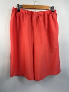 Allison Woods Shorts Women's Sz 16W Plus Orange Elastic Waist - Picture 1 of 10