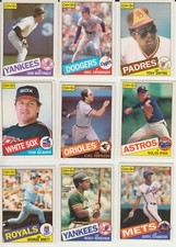 1985 O-Pee-Chee Baseball SET BREAK singles - stars, commons, HOFers, #201-396