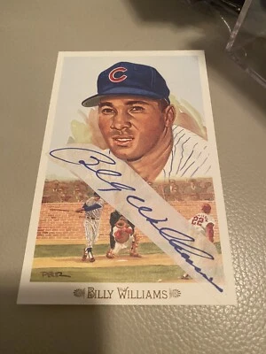 BILLY WILLIAMS custom Autographed Signed AUTO Perez Steele Postcard Beckett BAS - Image 1 of 2