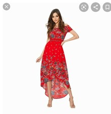 quiz red floral dress