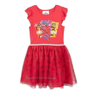 Miraculous Ladybug Girls Dress Size 7 -8 Costume Outfit Cat Noir Disney NWT NEW - Image 1 of 4