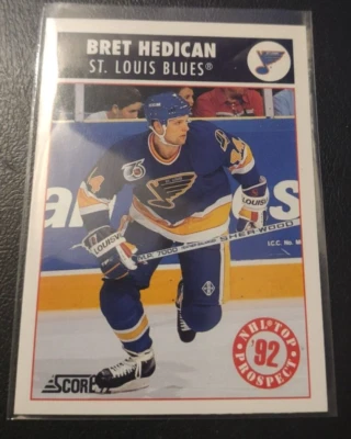 1992/93 SCORE HOCKEY #471 BRET HEDICAN (RC) RETRO/VINTAGE - Image 1 of 2