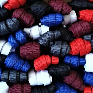 8/9mm Flat Nylon Trainer Laces Converse Style - Lengths 60 cm to 160 cm - Picture 1 of 120