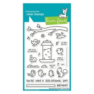 Lawn Fawn Clear Stamps Backyard Bird Feeder - Picture 1 of 7