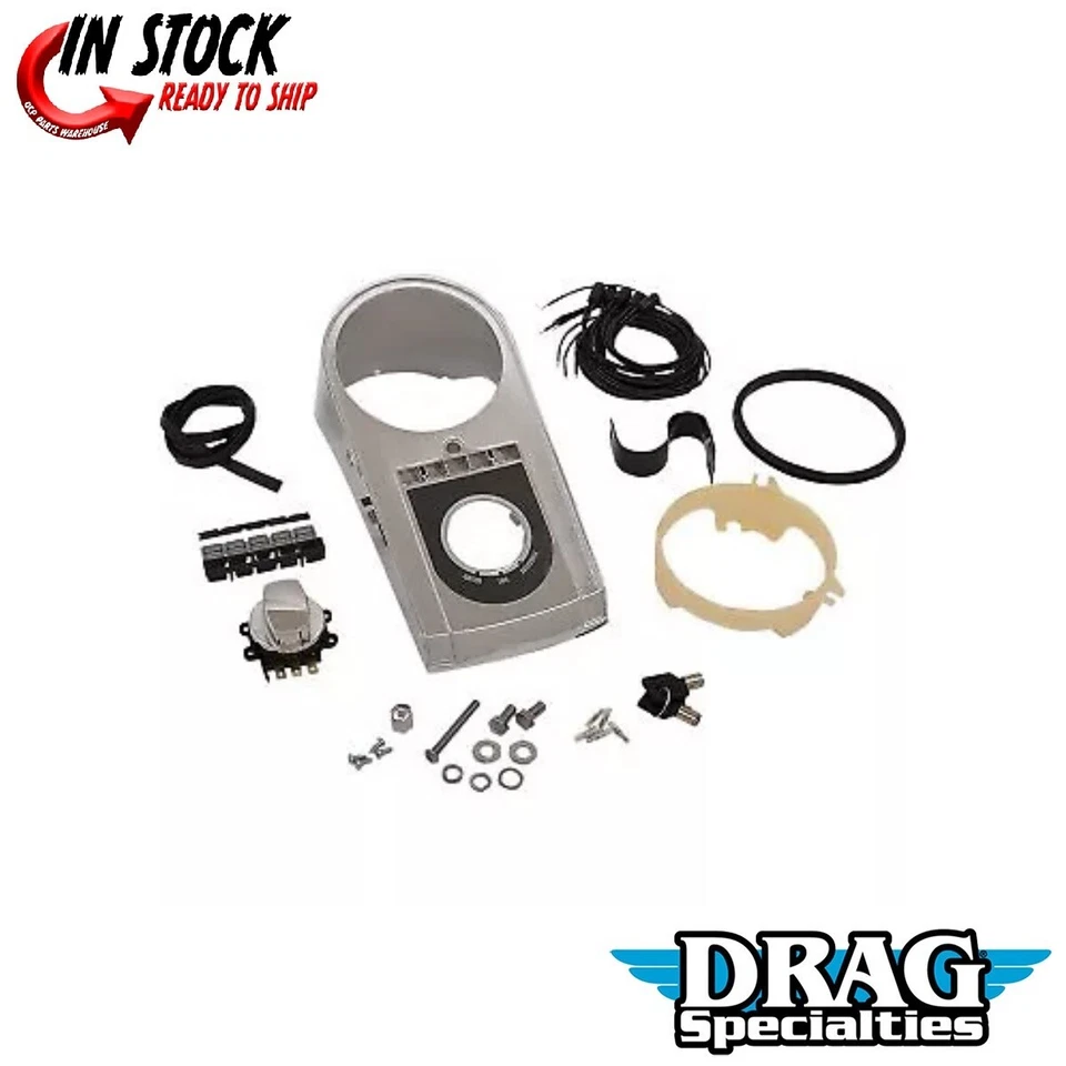 Drag Specialties DS373720 Electronic Speedometer Chrome Dash Kit - 96-99 Softail - Image 1 of 3