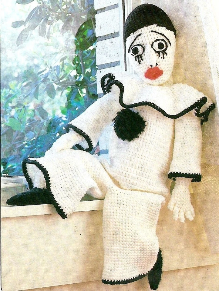 CLASSIC Mime Clown/Doll/Toy/ Crochet Pattern INSTRUCTIONS ONLY - Image 1 of 1