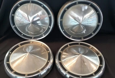 Set of 4 OEM 1960 Ford Galaxie Fairlane Chrome Hub Caps GA9826 - Image 1 of 4
