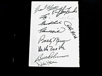 M. BURKE F. MESSER D. HOWSER B. MURCER FIRMADO AUTO YANKEES 1970 INVITACIÓN JSA Foto 1 de 4