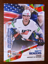 2021 BY Cards Matty Beniers IIHF World Junior Championship Team USA Kraken