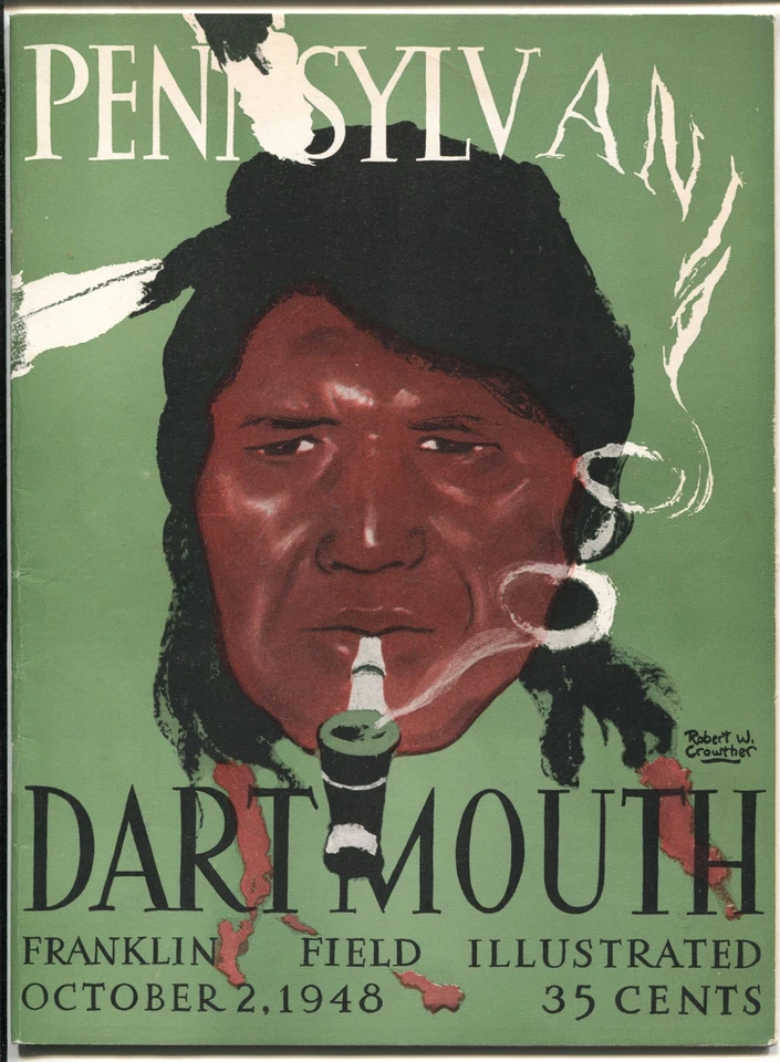 Univ Of Pennsylvania vs Dartmouth College NCAA Football Game Program 10/2/48-VF - Image 1 of 1