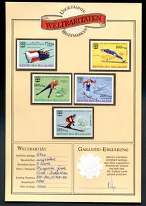 Malagasy : Imperf set - Winter Olympics from 1975 - mint NH - Certified - Rare - Picture 1 of 1