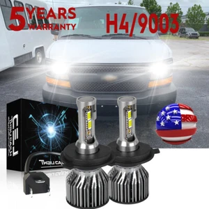 For Chevy Express Cargo Van 1500 2500 3500 H4 CSP LED Headlight High Low Bulbs - Picture 1 of 11