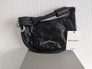 New Stunning Black juicy couture leather blossom quilted hobo bag Diamante Gift  - Picture 1 of 5