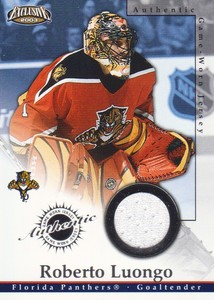 2002-03 Pacific Exclusive Hockey JERSEY #11 Roberto Luongo