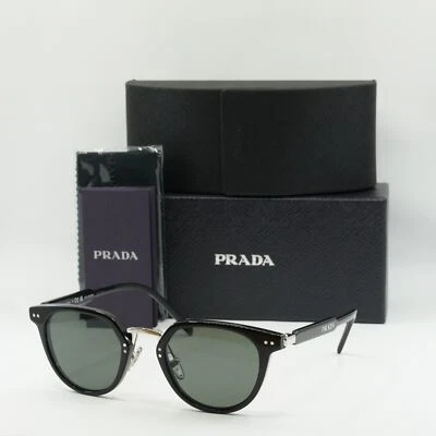Gafas de sol PRADA PR17YS 1AB03R polarizadas negras/verdes 49-22-140 nuevas auténticas Foto 1 de 4