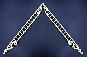 Dollhouse Miniature 1:24 Scale Ajustable Gable Apex Trim Long - Picture 1 of 1