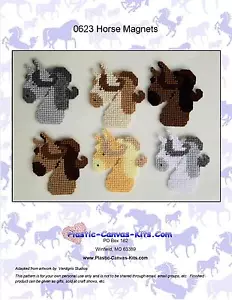 Juego de imanes para caballos (juego de seis) - patrón o kit de lona de plástico - Imagen 1 de 1