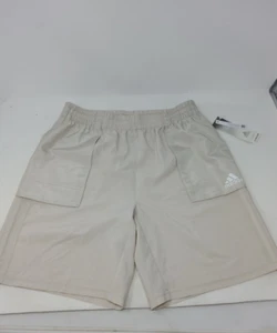 Adidas Boys Athletic Shorts Size Youth XL (18/20) White Soccer Sports Aeroready - Picture 1 of 4