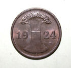 S3 - Germany Weimar 2 Reichspfennig 1924-J Choice Uncirculated Coin Wheat Sheaf