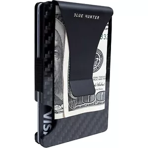 Slim Minimalist Aluminum Wallet Credit Card Holder Money Clip RFID Blocking - Picture 1 of 5