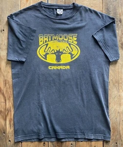 Vintage Batmoose Canada T-Shirt - Faded Black Grey - M - AAA Allstyle - Picture 1 of 11