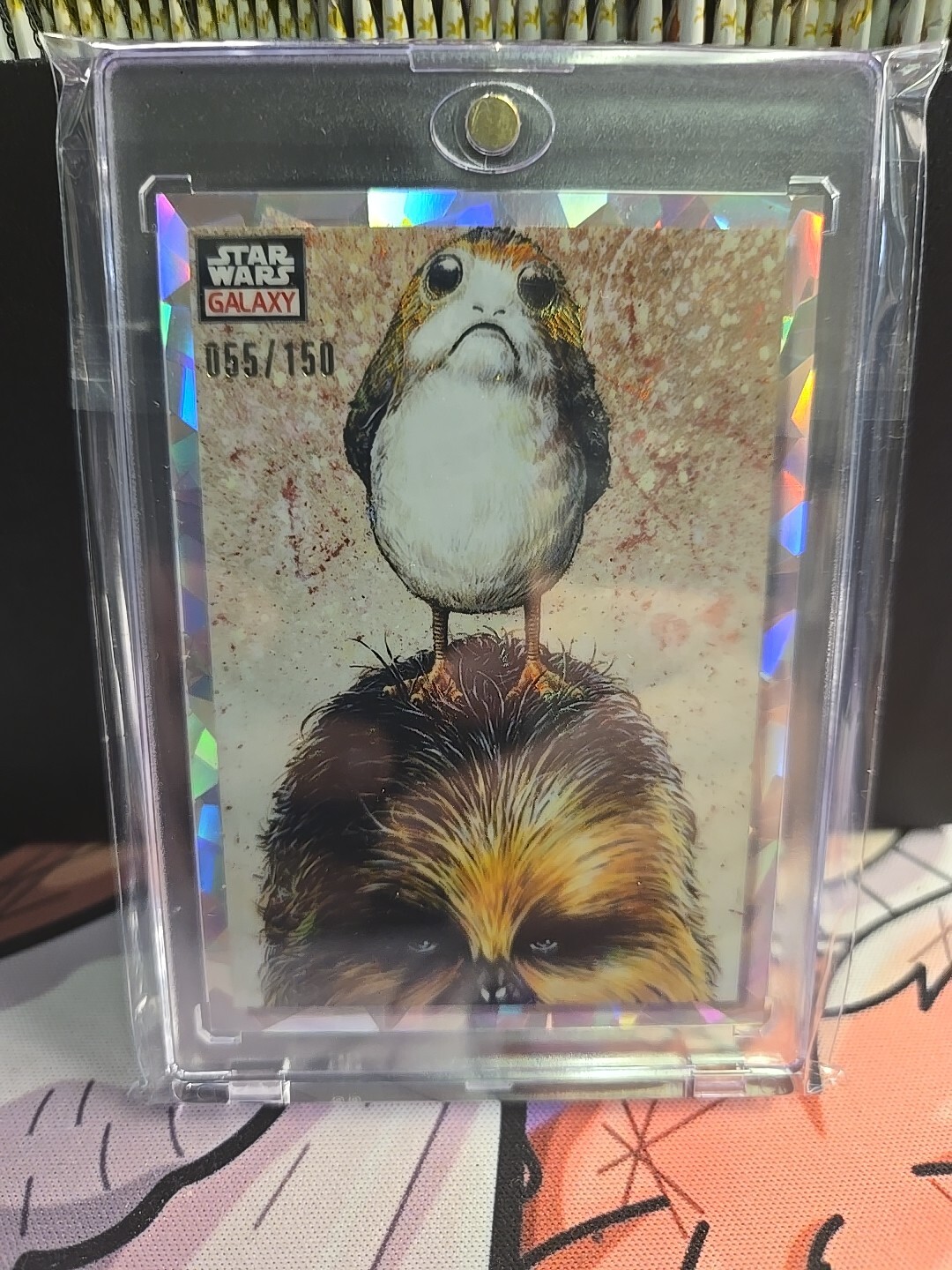 2023 Chrome Star Wars Galaxy Atomic Refractor /150 Porg Chewbacca Odd Couple